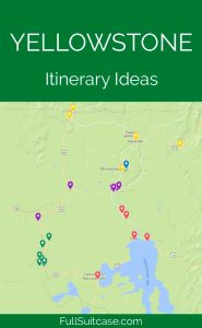 yellowstone itinerary for 1 to 5 days map 2021