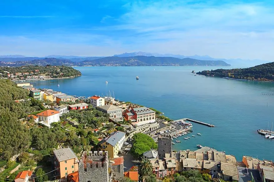 View over the Gulf of the Poets from Doria castle in Portovenere