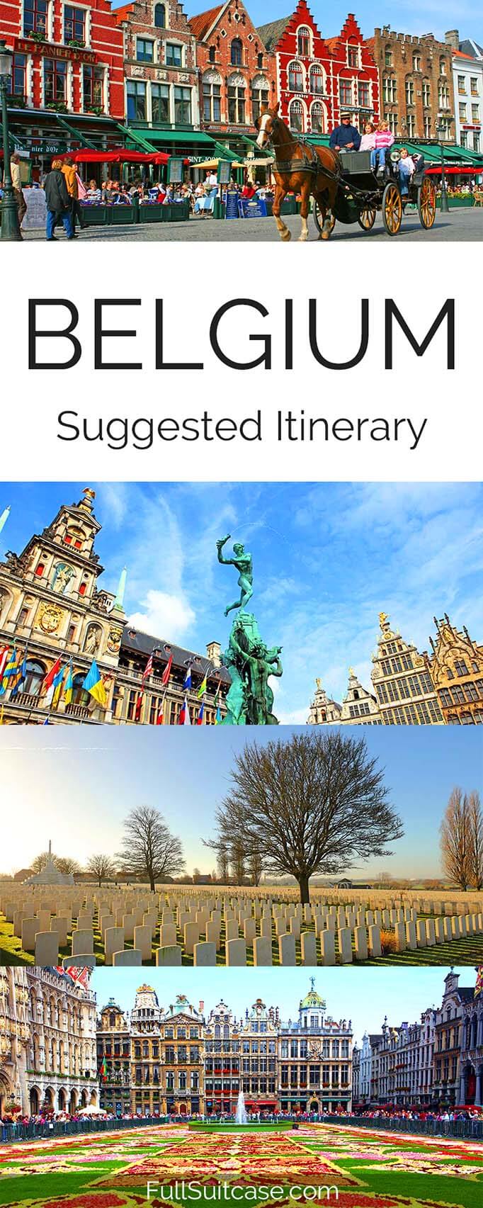 Suggested itinerary for Belgium in three or four days