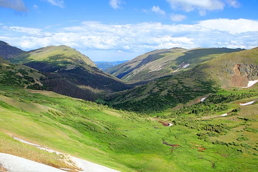 Trail Ridge Road in Rocky Mountain National Park Road in the US