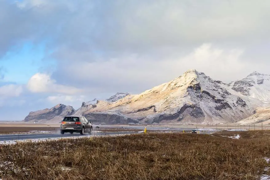 Driving In Iceland During Winter