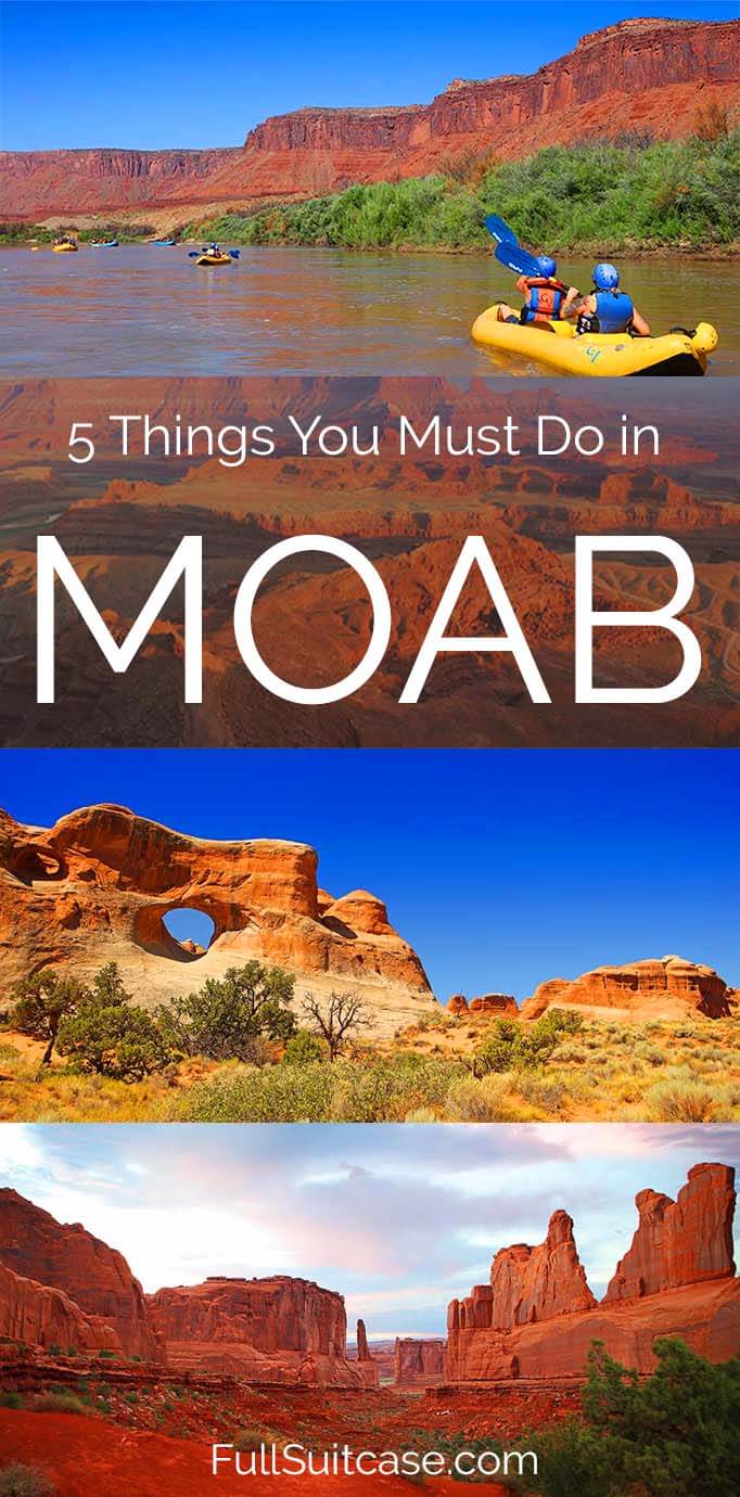 Must see places and must do experiences near Moab in Utah USA