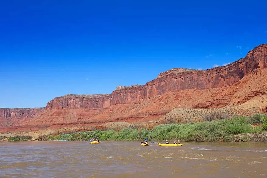 Rafting on Colorado River is a must when visiting Moab in summer