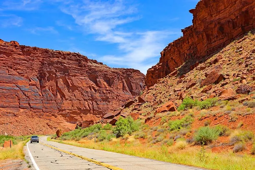 Scenic Utah State Road 128 near Moab