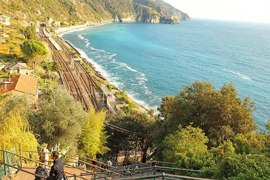 Staircase to Corniglia train station