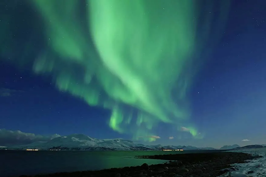 Aurora cerca de Tromso en Noruega