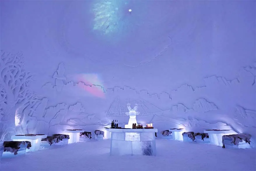 Ice restaurant at Tromso Ice Hotel Norway