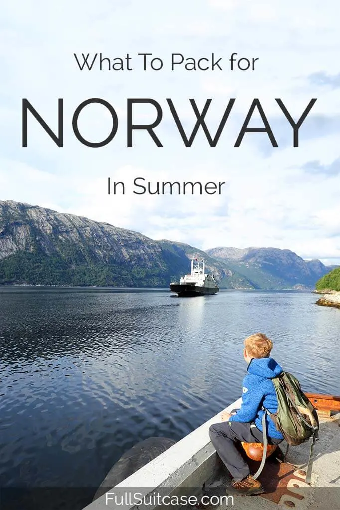 Complete packing list for an active summer trip to Norway