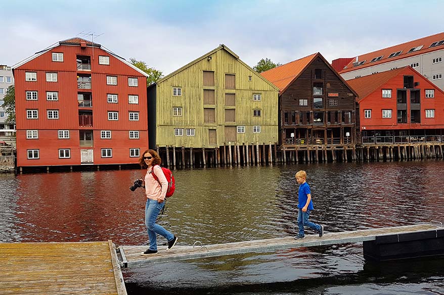 Exploring Trondheim in Norway in summer