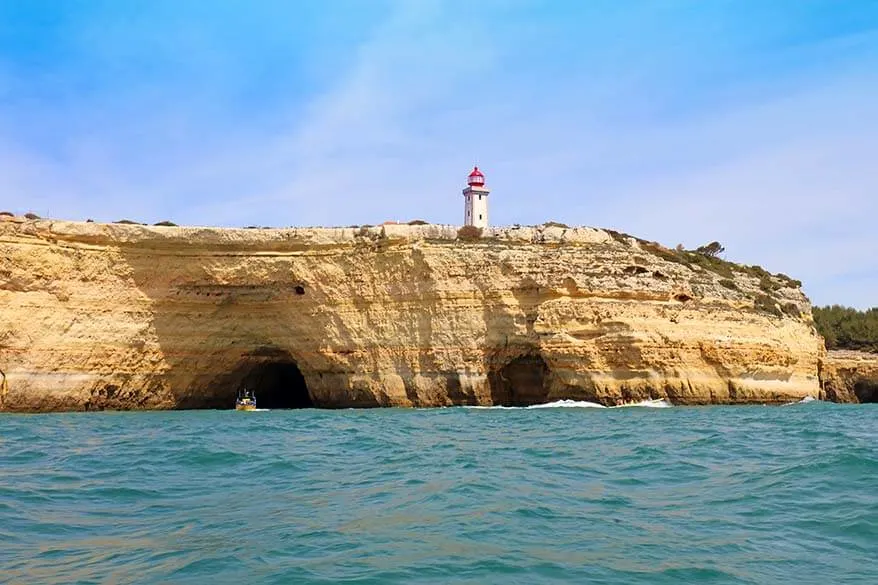 Farol de Alfanzina - Alfanzina lighthouse near Cabo Carvoeiro in Algarve Portugal