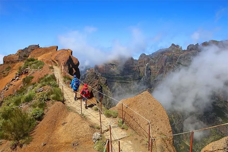 Hiking Vereda do Areeiro in Madeira with kids