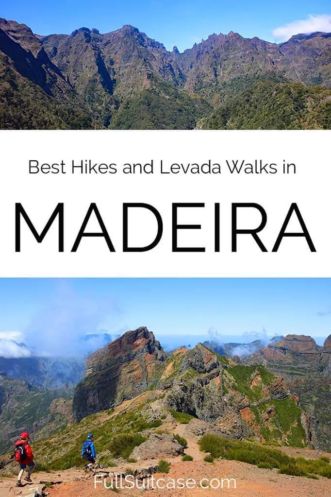Most beautiful hiking trails and levada walks on Madeira island in Portugal