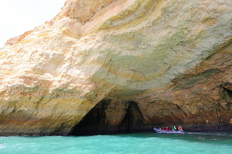 The best way to see the stunning Algarve coastline is by boat
