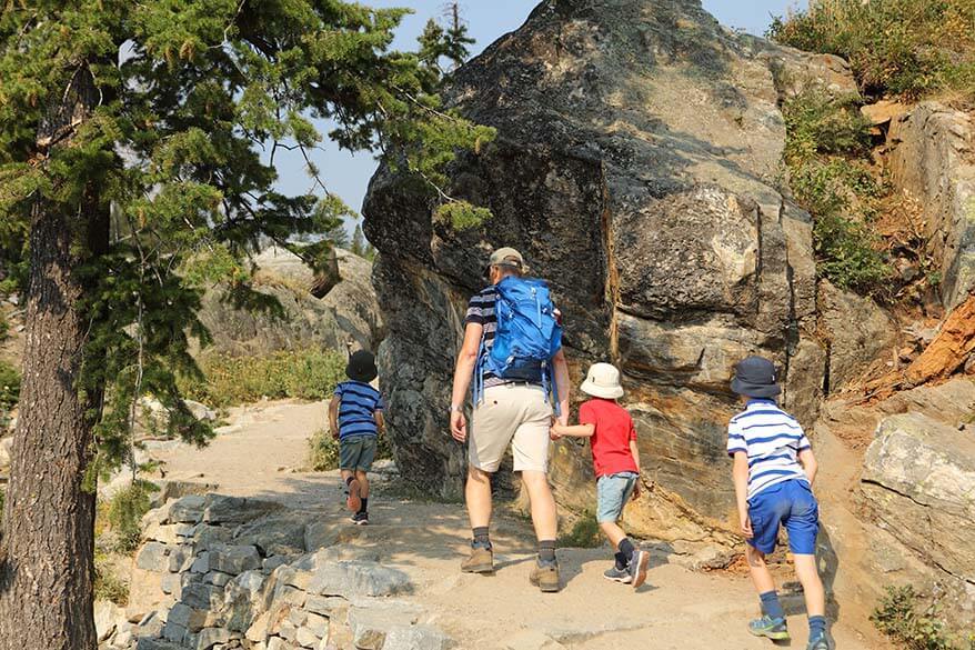 Hidden Falls and Inspiration Point hike with kids - Grand Teton National Park, WY