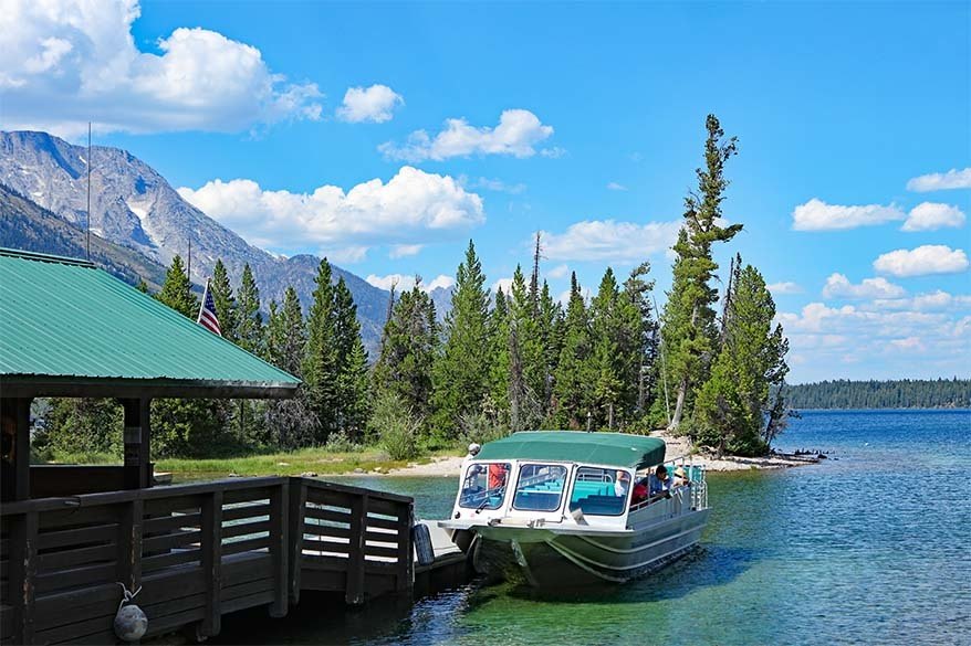 Jenny Lake shuttle boat in Grand Tetons