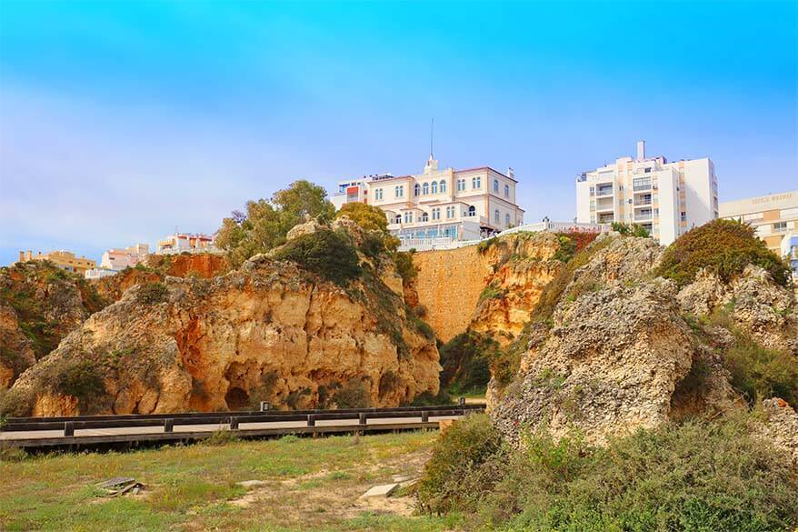 Praia da Rocha beach in Portimao Algarve