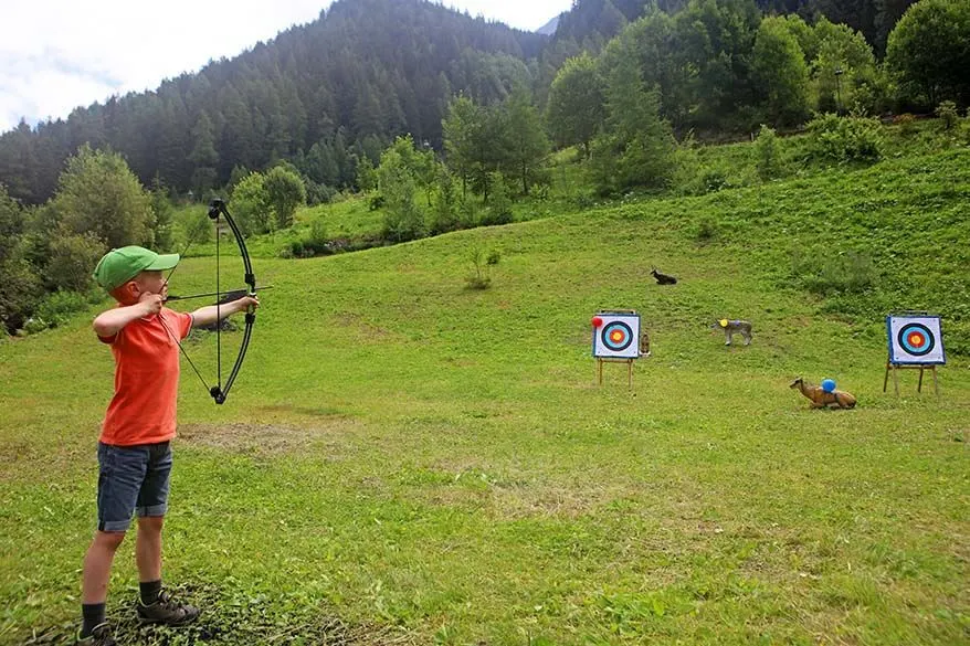 Archery was one of our kids favourite activities in Austrian Tirol in summer