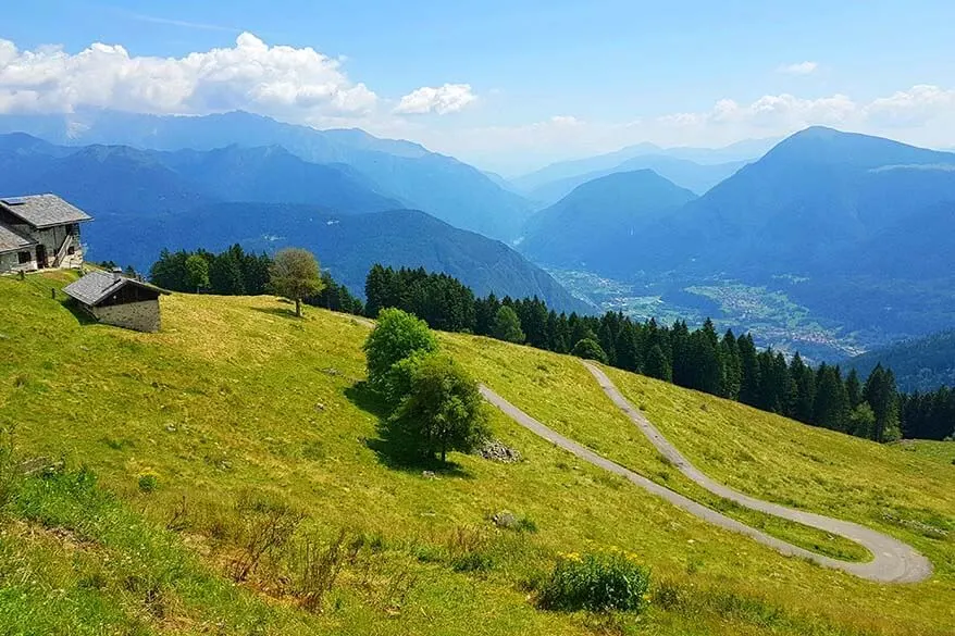 Beautiful scenery of Trentino mountains in summer