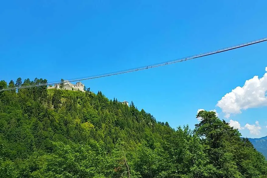 Highline 179 suspension bridge in Tyrol Austria