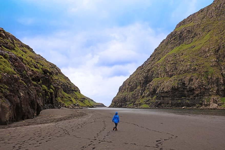 A beautiful hike from Saksun village to the black sand beach Lonna - The Faroe Islands