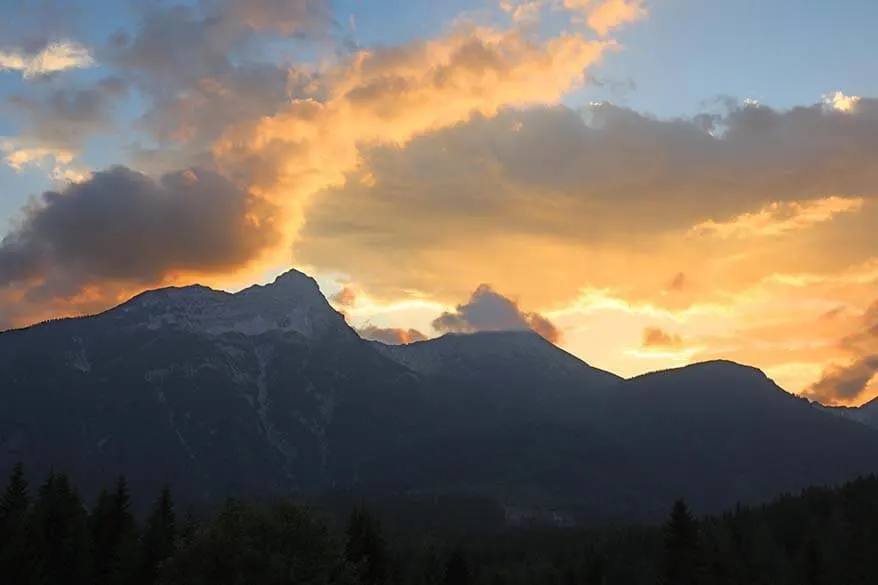 Beautiful sunset in the mountains - Ehrwald, Austria