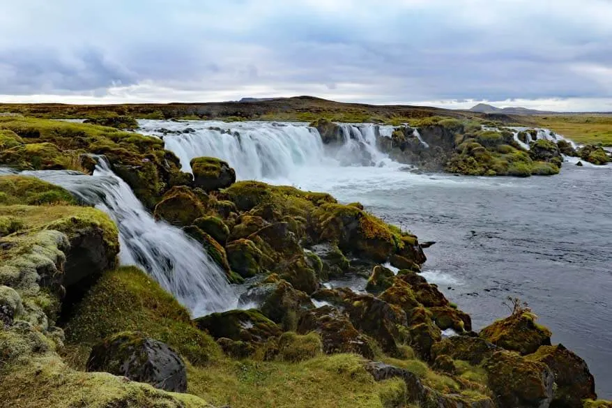 Beautiful waterfall in Icelandic highlands