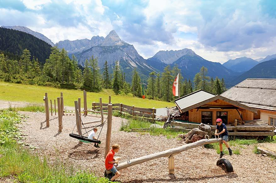 Children's playground at Gamsalm, Tiroler Zugspitz Arena