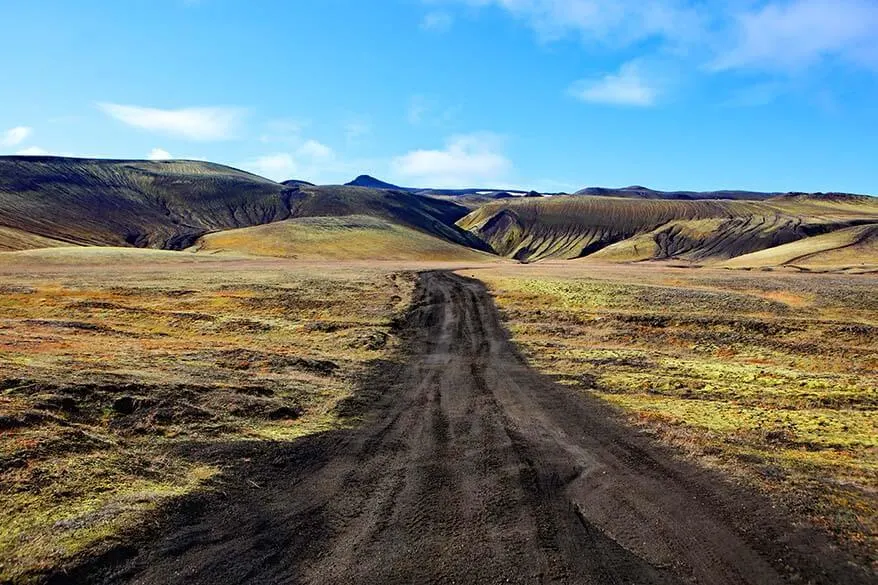 Landmannaleid road through Fjallabak Nature Reserve in Iceland