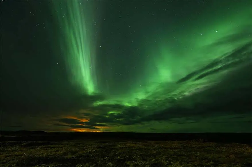 Northern Lights in Icelandic highlands in September