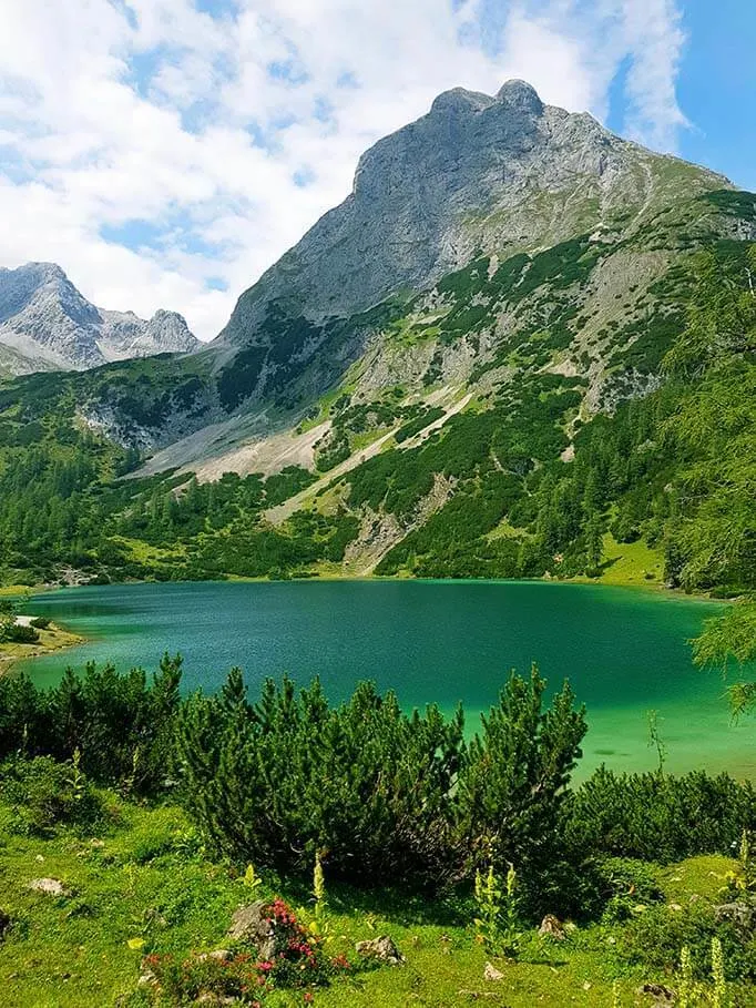 Seebensee lake in Tirol Austria