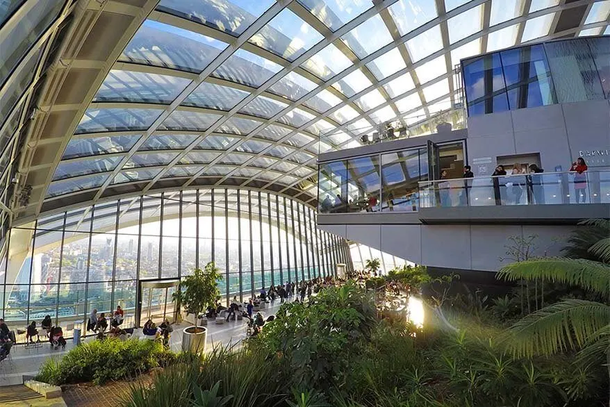 Sky Garden - one of the little known hidden gems of London