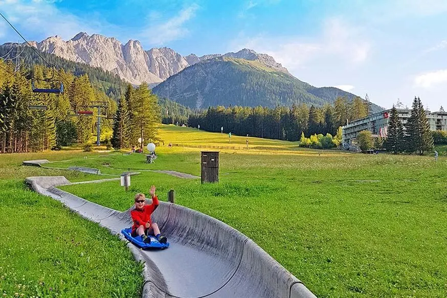 Summer toboggan in Biberwier is fun for the whole family
