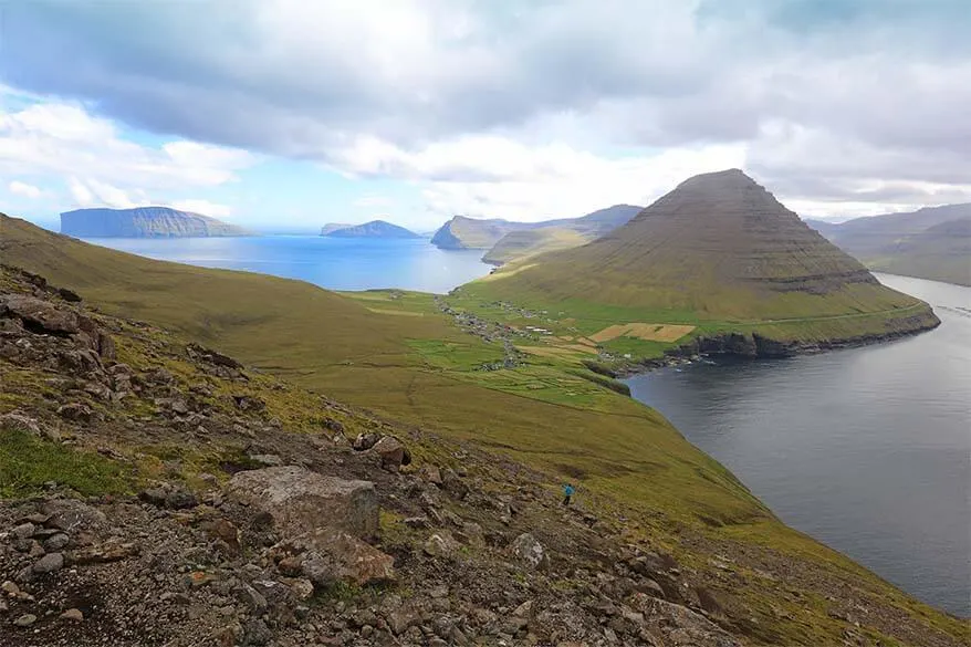 Villingardalsfjall and Enniberg hike on Vidoy island in the Faroe Islands