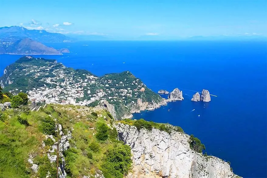 Capri island is just a short boat trip away from the Amalfi Coast