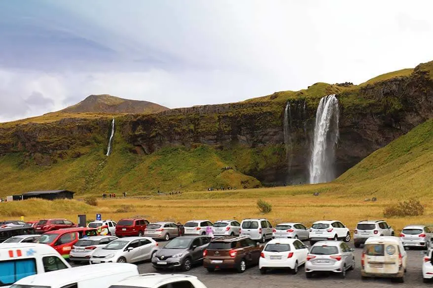Car parking at Seljalandsfoss waterfall in Iceland is no longer free