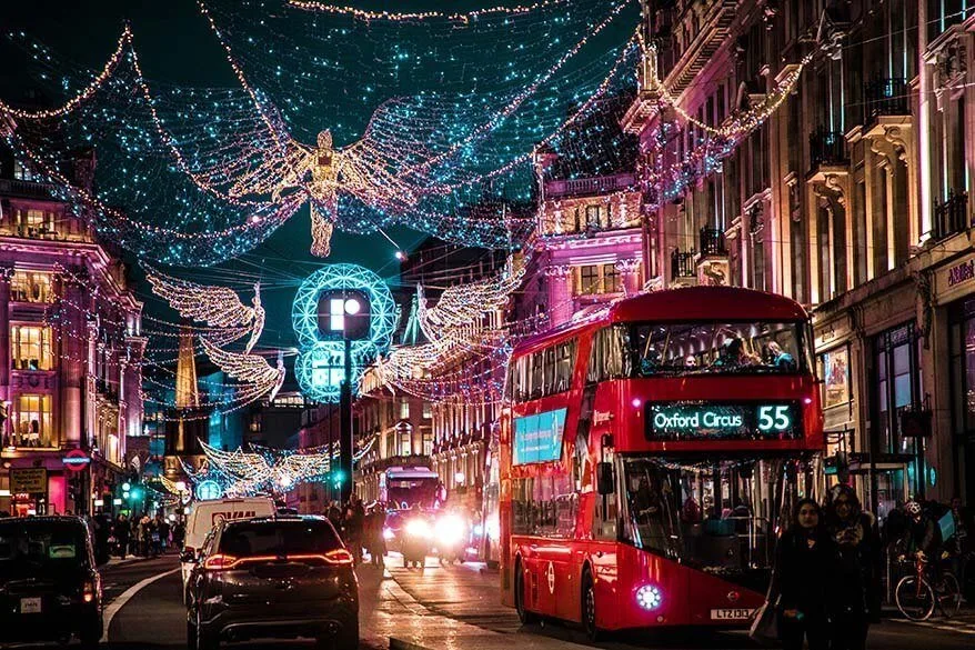 London's Oxford Street during Holiday Season