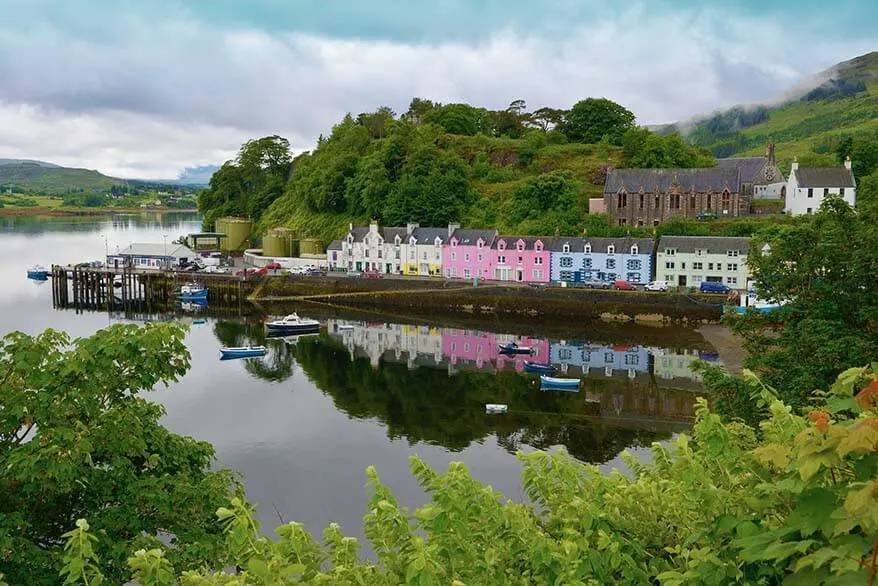 Portree village is one of the best places to stay on the Isle of Skye