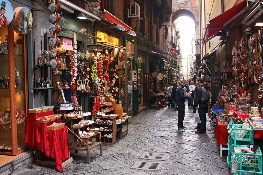 Spaccanapoli street in Naples Italy