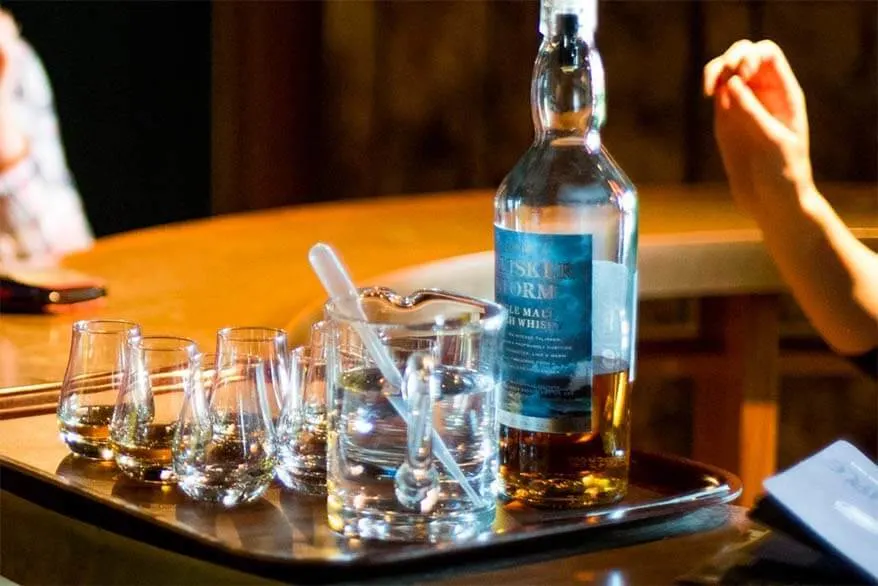 Whisky tasting at Talisker whisky distillery in Skye