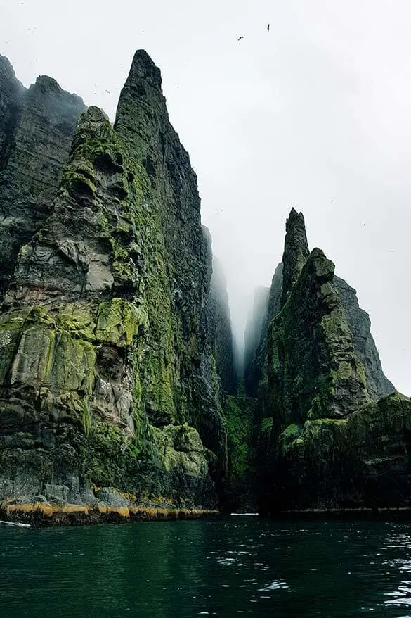 Boat tour to the cliffs of Hestur island is one of the most memorable experiences in the Faroes