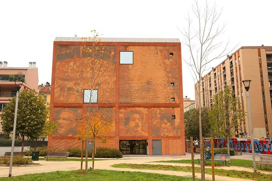 Casa Della Memoria cultural centre near Bosco Verticale in Milan