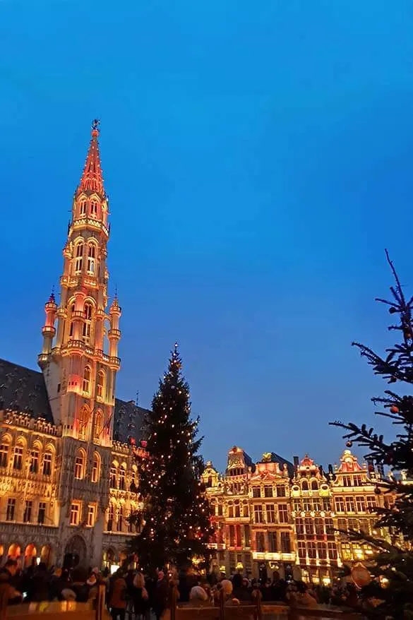 Grand Place music and light show in Brussels Belgium
