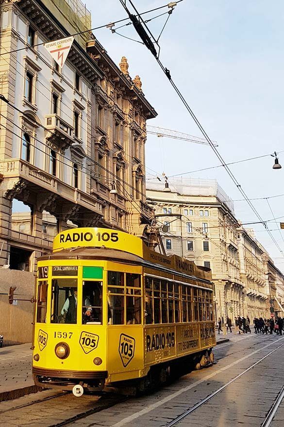 Historic tram in Milan