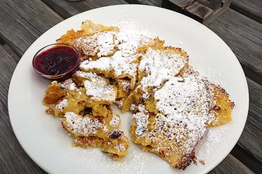 Kaiserschmarrn at Rifugio Puez in the Dolomites