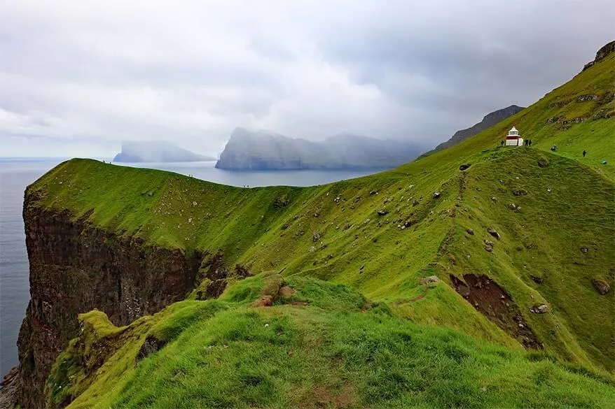 Kallur lighthouse on the Kalsoy Island is one of the most beautiful places of the Faroe Islands