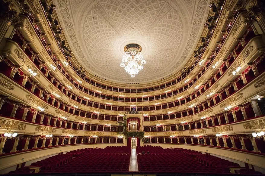 La Scala Opera theatre interior - Milan Italy