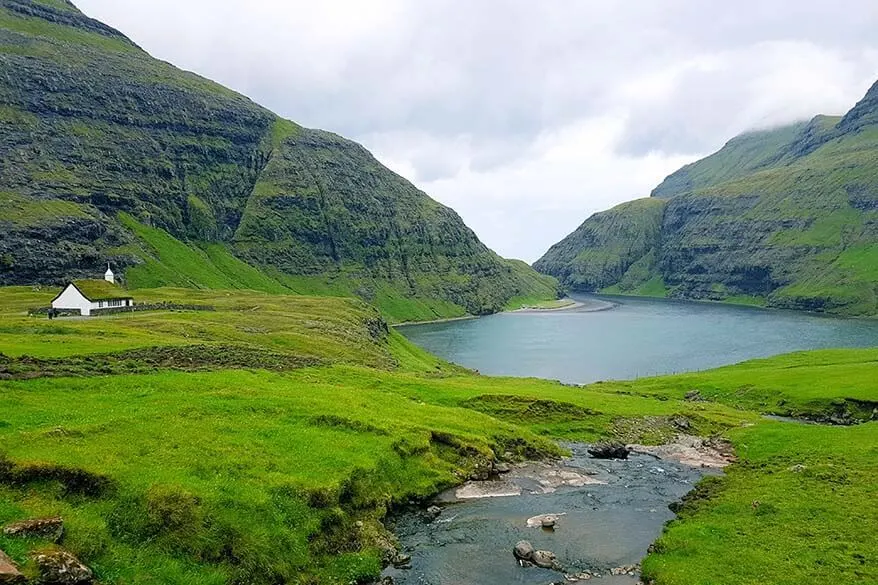 Picturesque Saksun village is one of must see places on the Faroe Islands