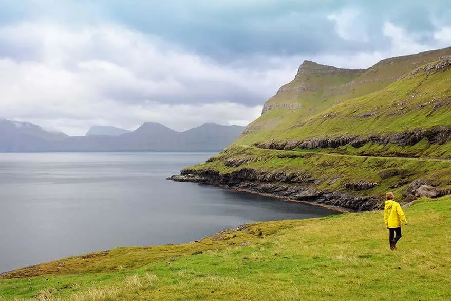 Scenic road near Elduvik on Eysturoy - Faroe Islands