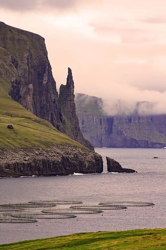 Trollkonufingur - Troll finger on Vagar island is not to be missed when traveling in the Faroe Islands