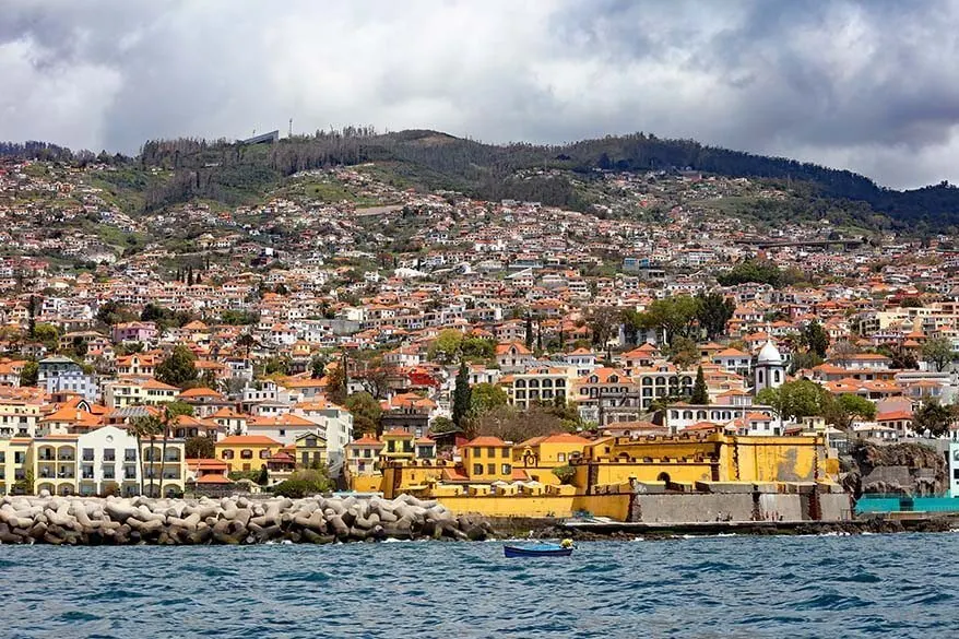Funchal city as seen from the water- Madeira, Portugal
